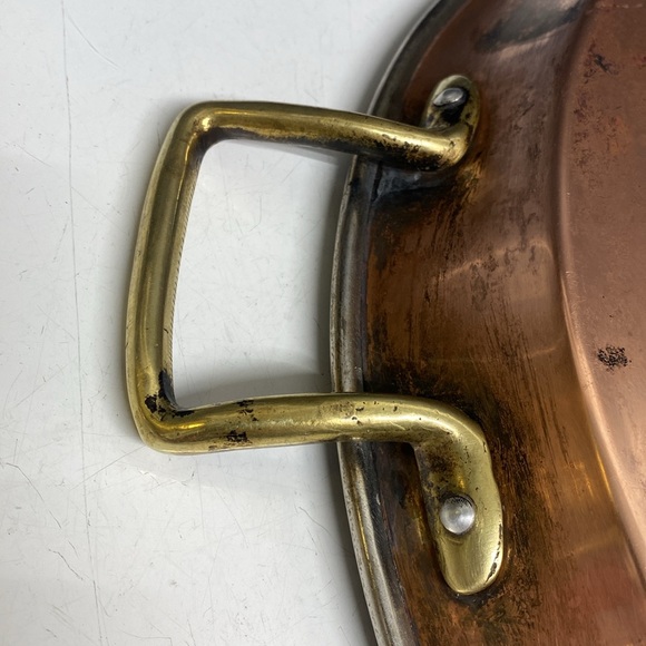 Copper Bottom Paella Pan Brass Handled 15 Inch - Picture 14 of 17